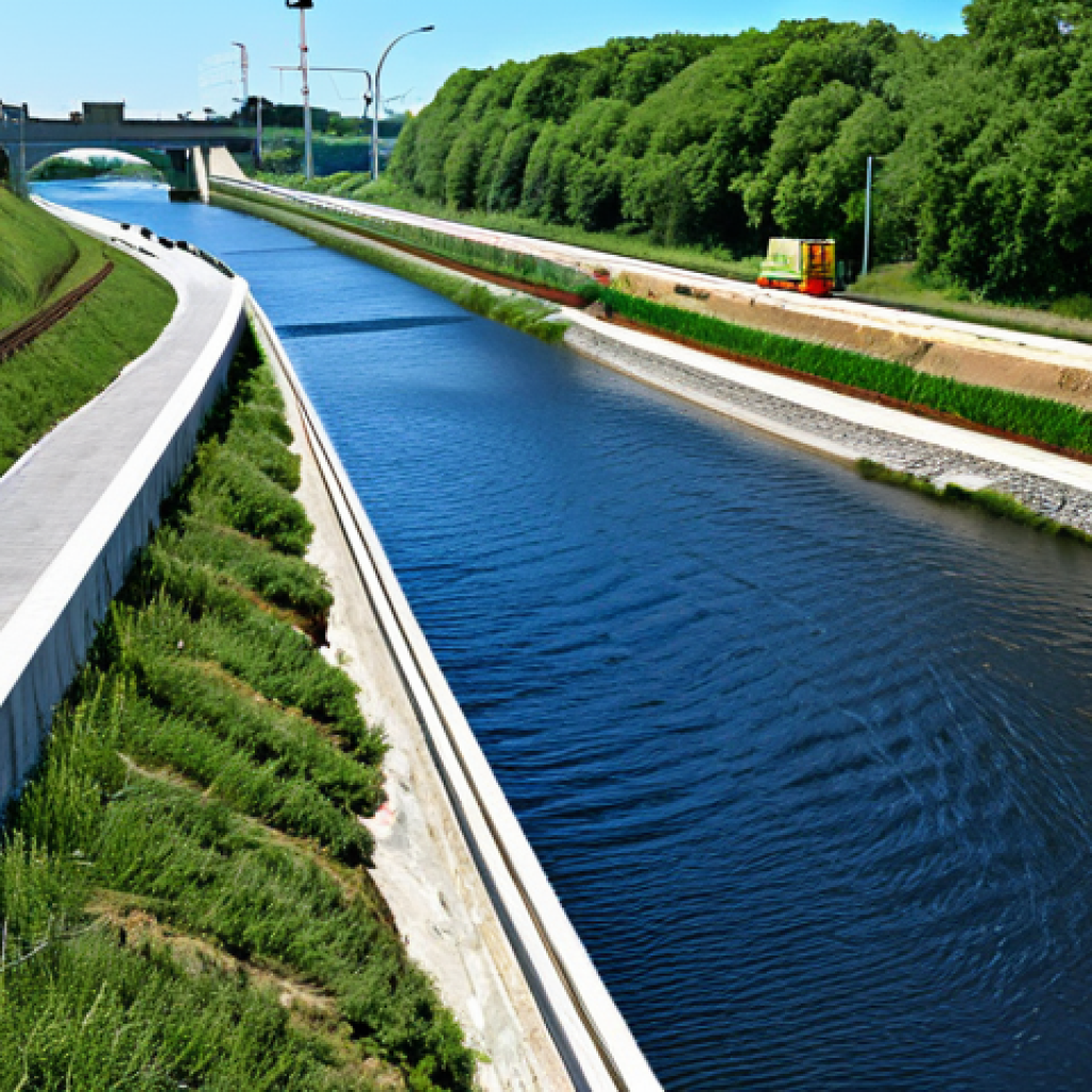 토목공학에서 수리학의 원리 - River Engineering - Embankment Design**

"A wide, fully clothed civil engineer inspects a newly cons...