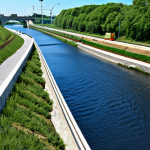 토목공학에서 수리학의 원리 - River Engineering - Embankment Design**

"A wide, fully clothed civil engineer inspects a newly cons...