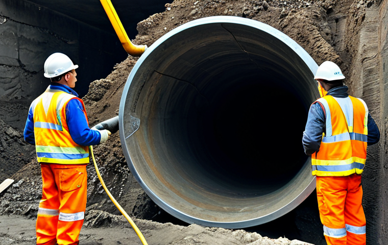 토목공학에서 수리학의 원리 - River Engineering - Embankment Design**

"A wide, fully clothed civil engineer inspects a newly cons...